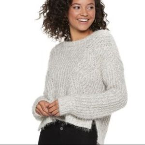 Chenille Eyelash Long Sleeve Top